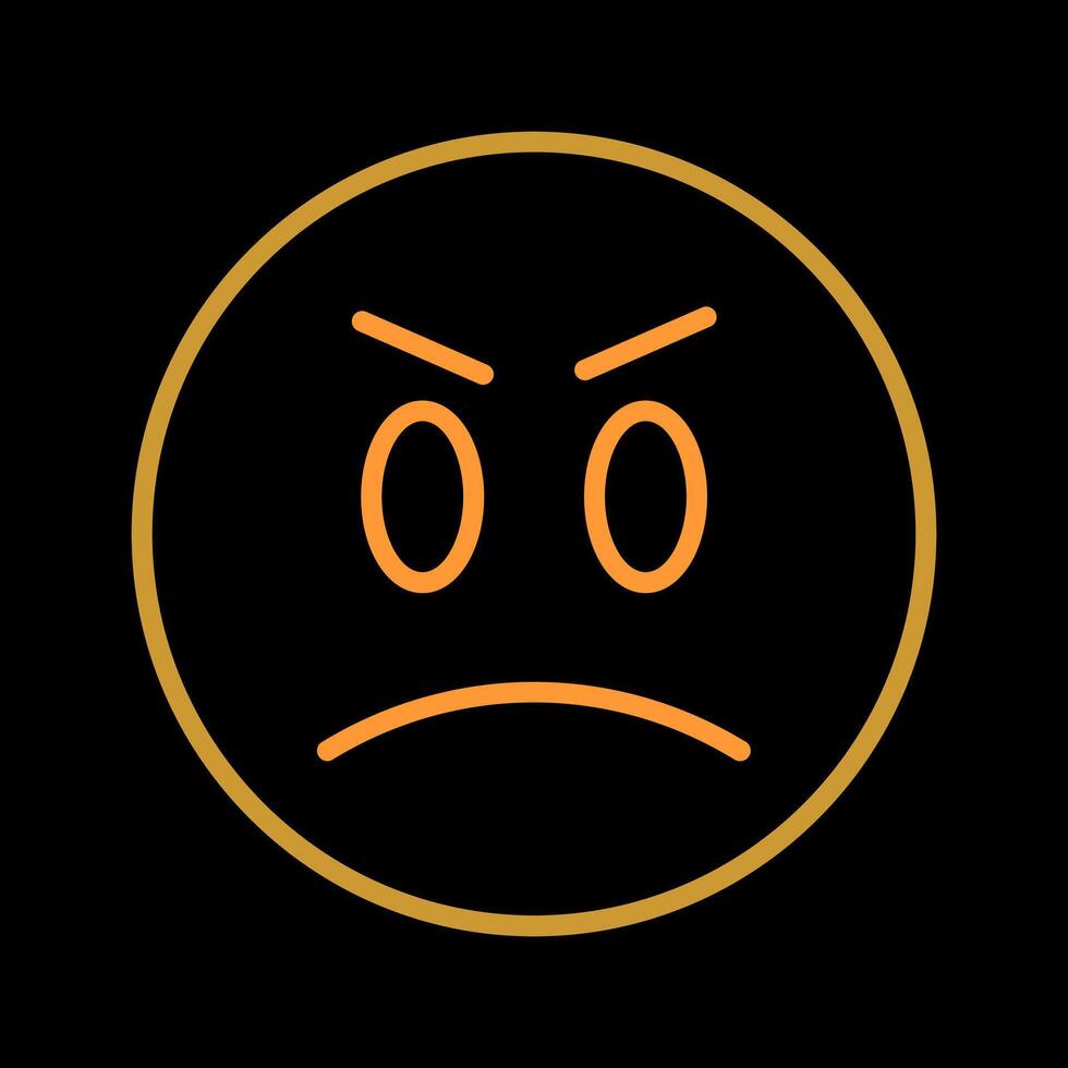 Angry Face Icon Design vector