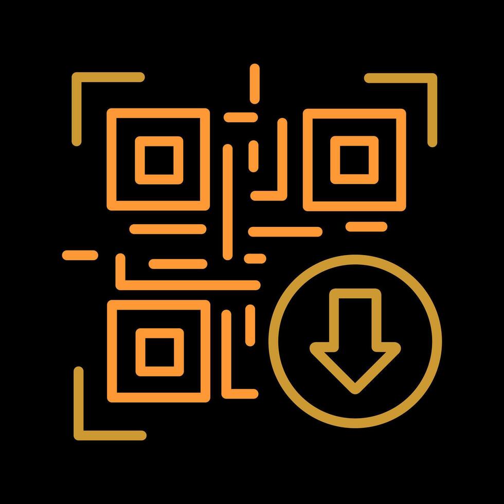QR Code Download Icon Design vector