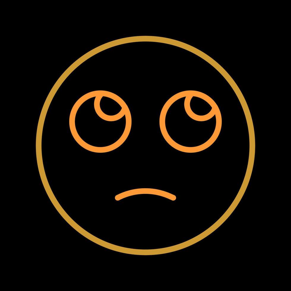 Face with Rolling Eyes Icon Design vector