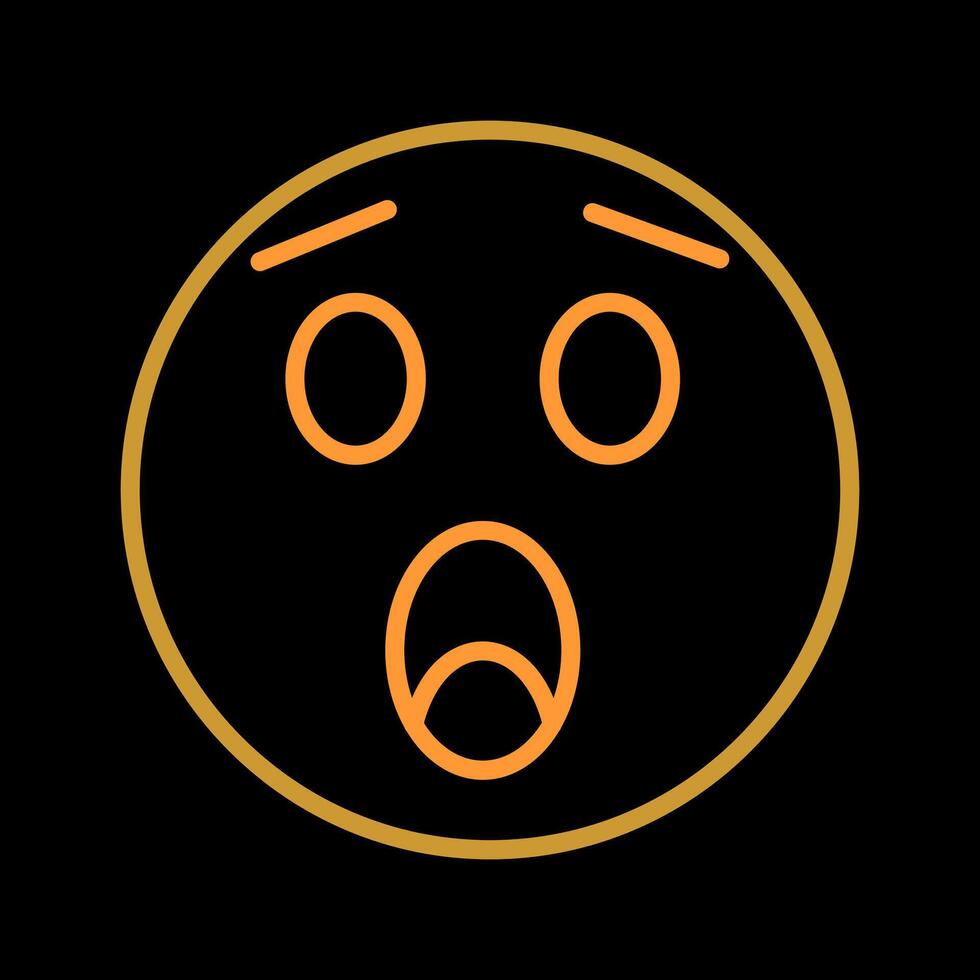 Astonished Face Icon Design vector
