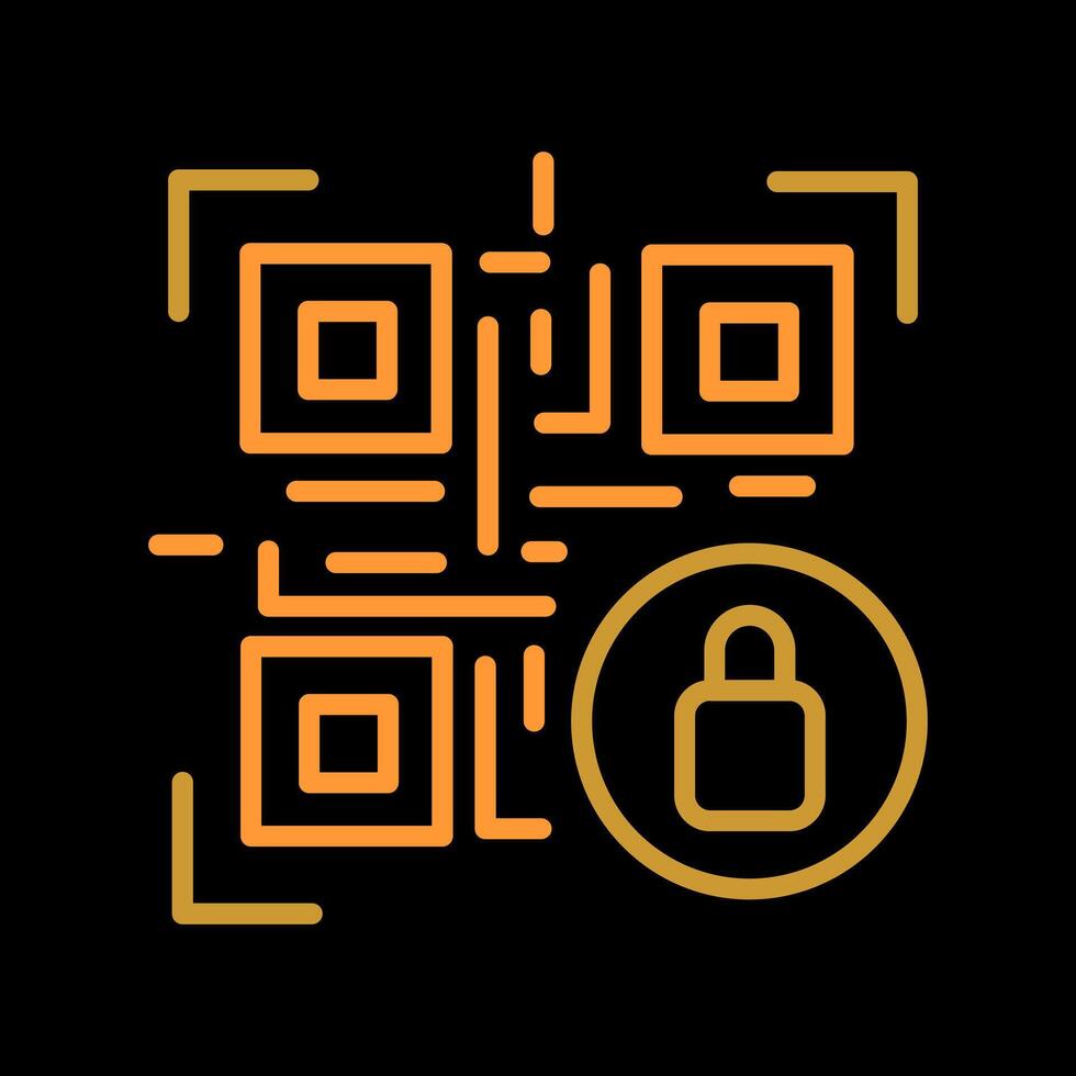 QR Code Encryption Icon Design vector