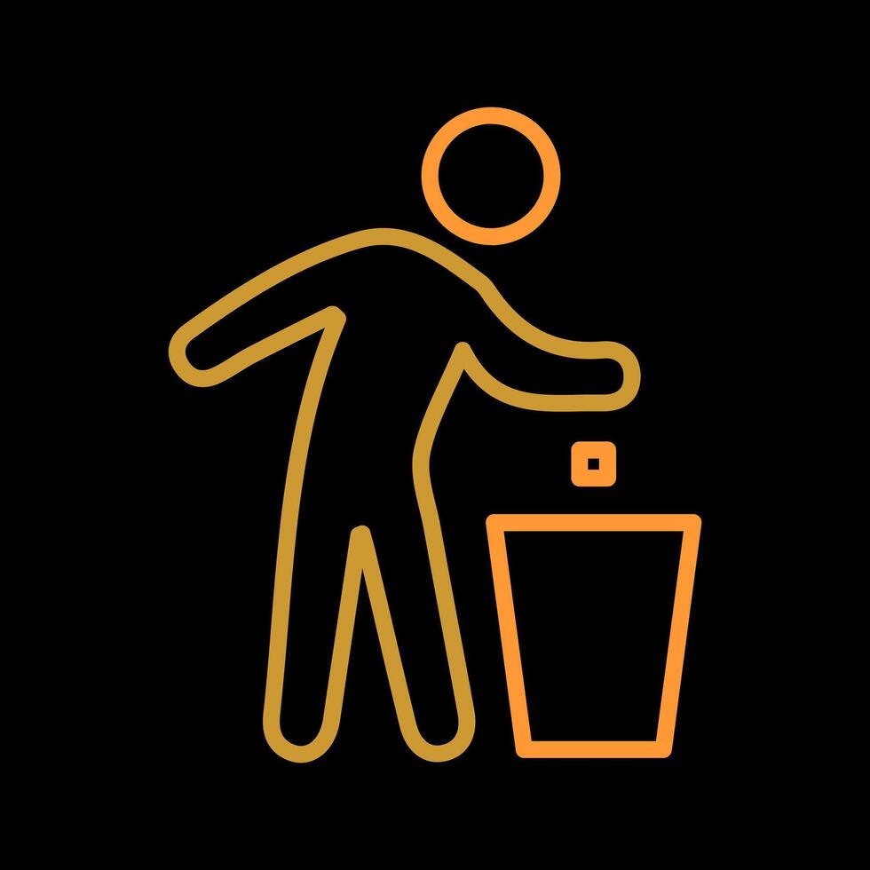 Litter in Bin Sign Icon Design vector