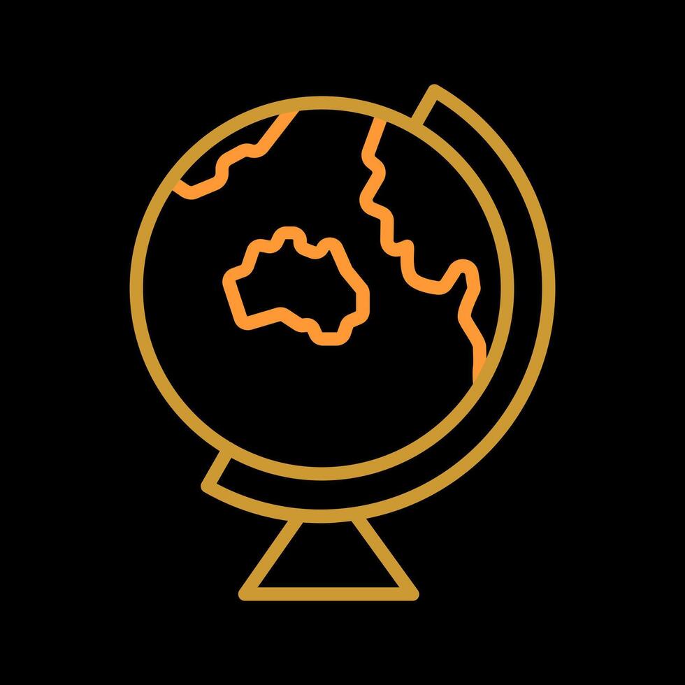 Earth Globe Asia Australia Icon Design vector