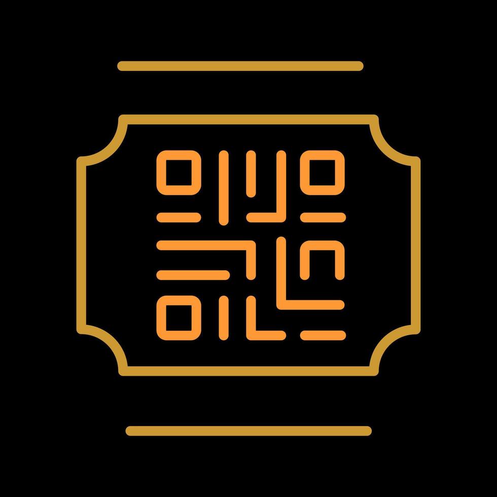 QR Code Ticket Icon Design vector