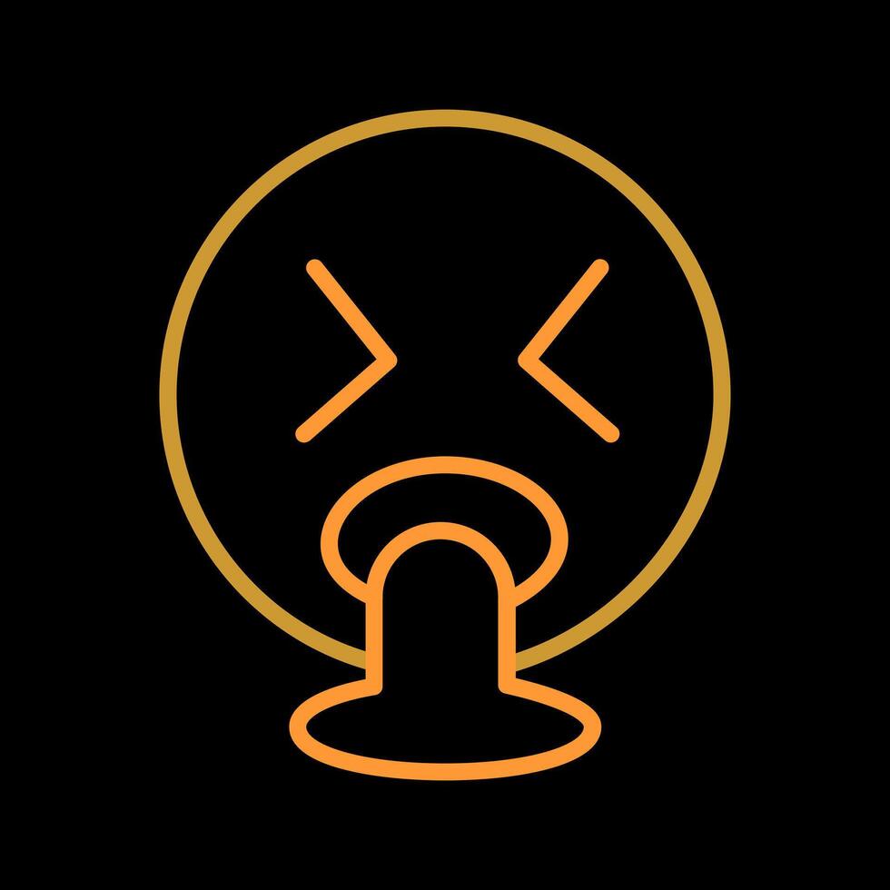 Face Vomiting Icon Design vector