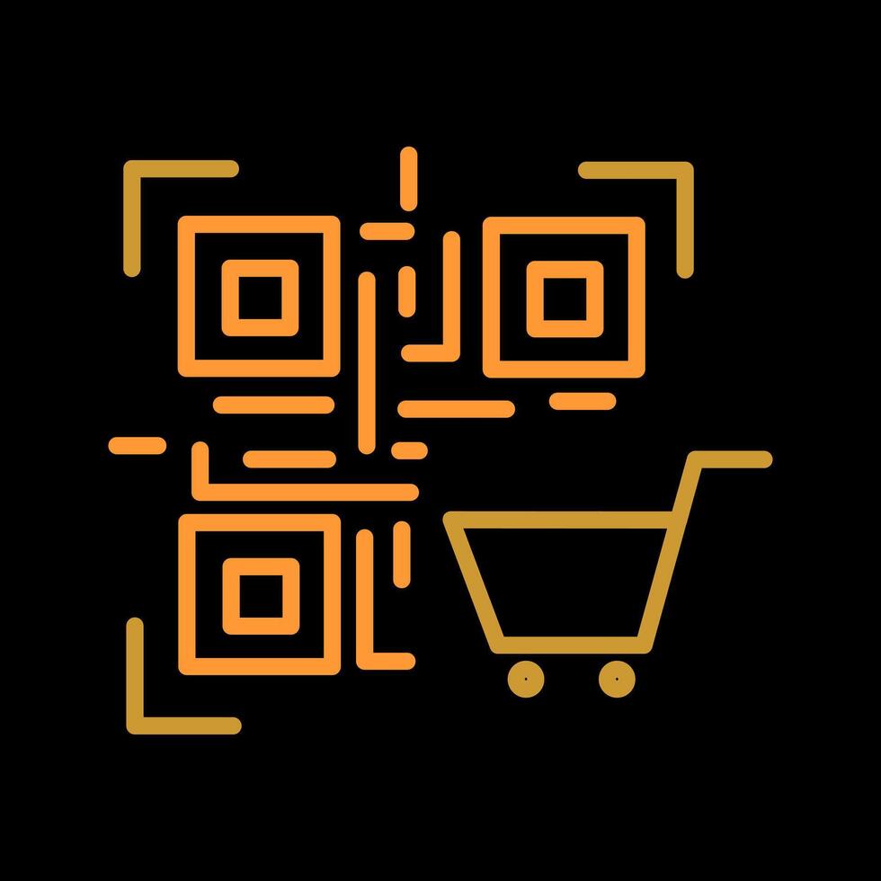 QR Code Shopping Icon Design vector