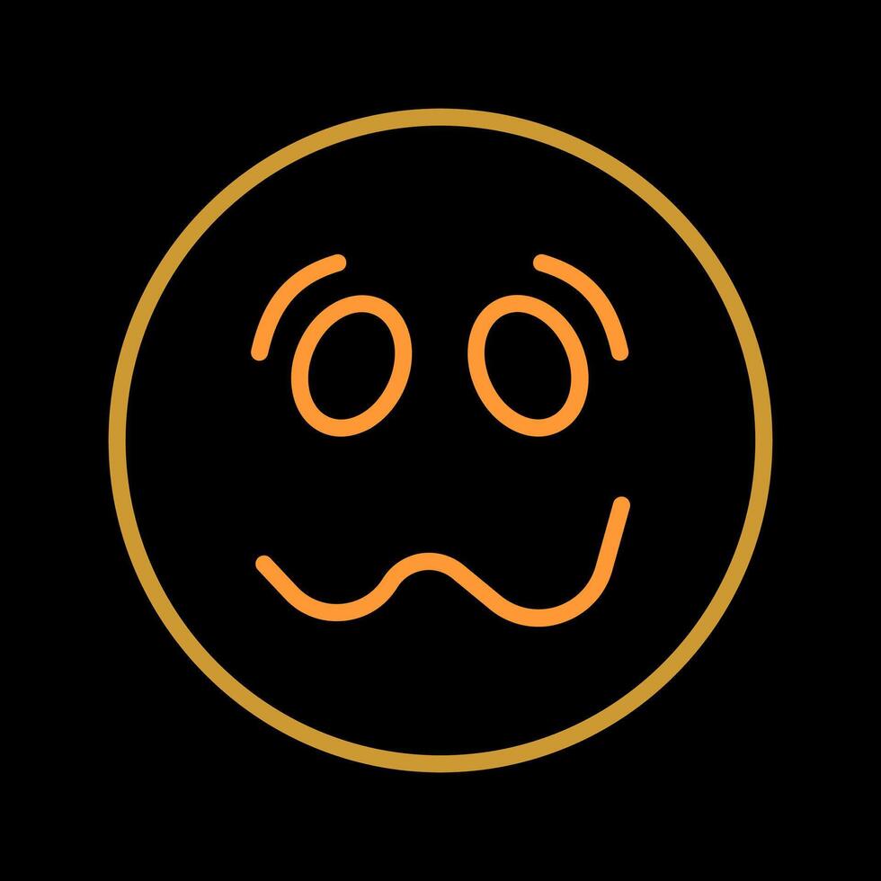 Woozy Face Icon Design vector