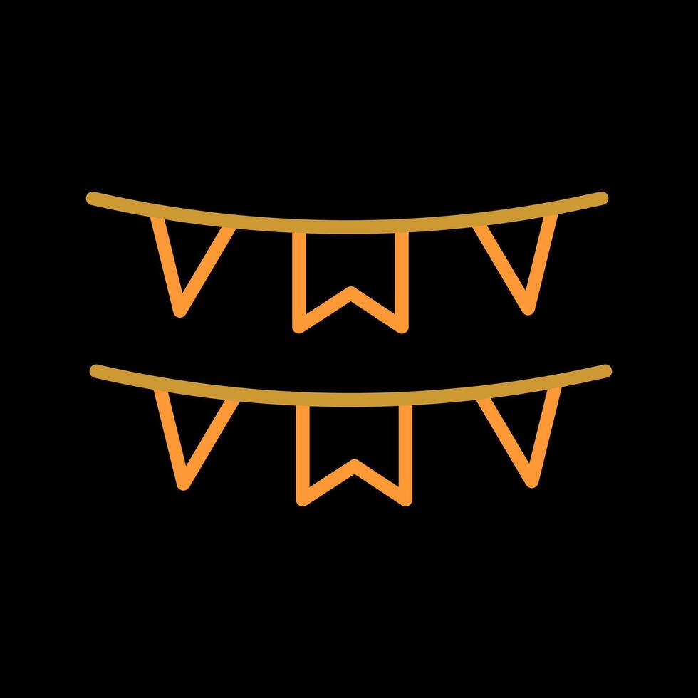 Bunting Flags Icon Design vector