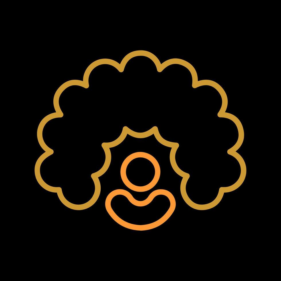 Clown Wig Icon Design vector