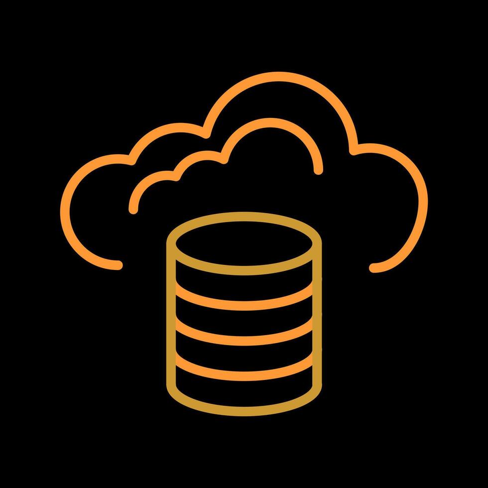 Cloud Database Icon Design vector