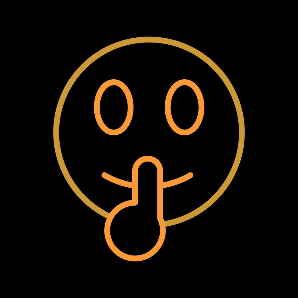 Shushing Face Icon Design vector