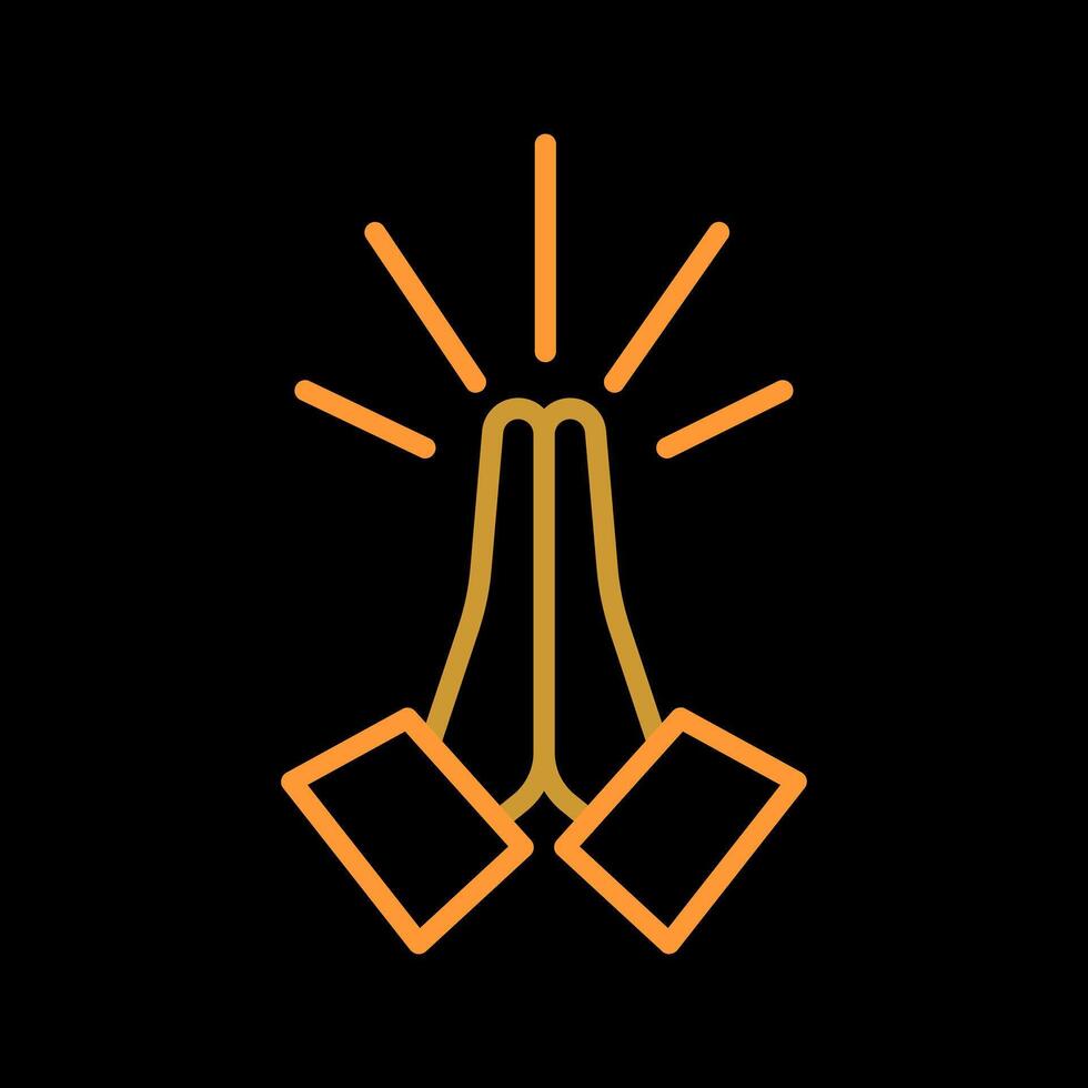 Folded Hands Icon Design vector