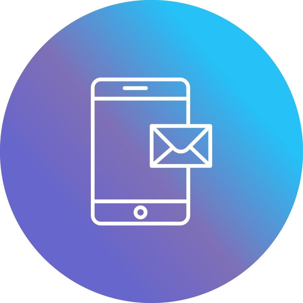Mobile E-mail Icon Design vector