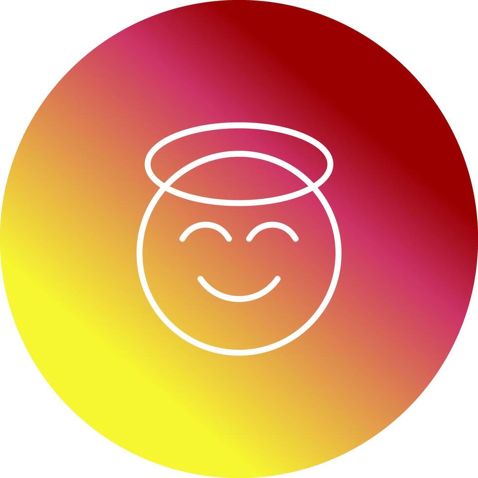 Smiling Face with Halo Icon Design vector