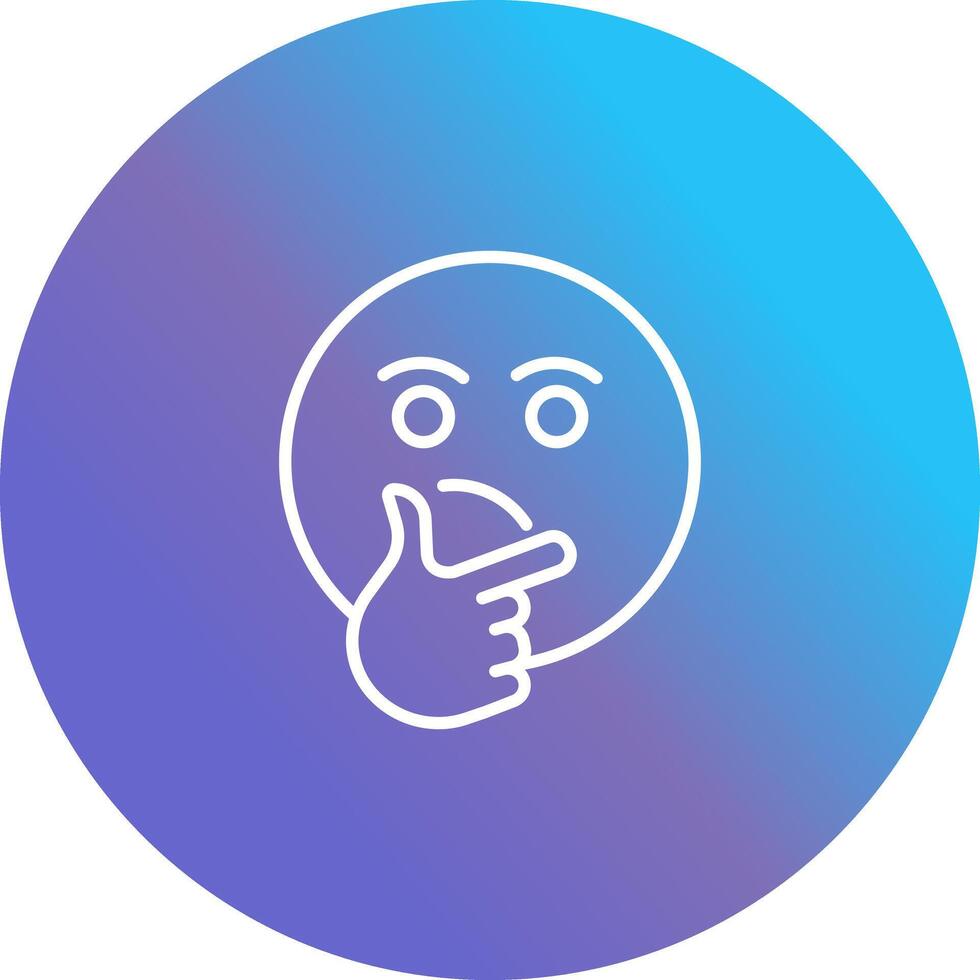 Thinking Face Icon Design vector