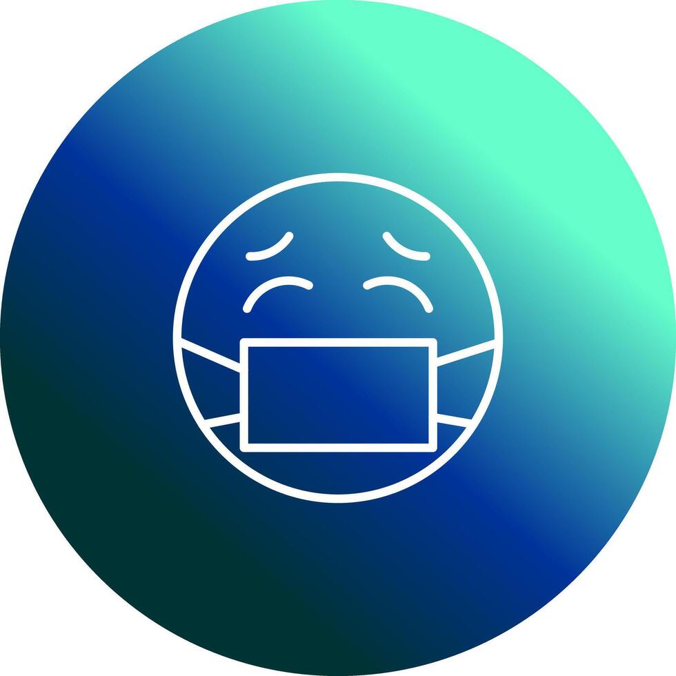 Face with Medical Mask Icon Design vector
