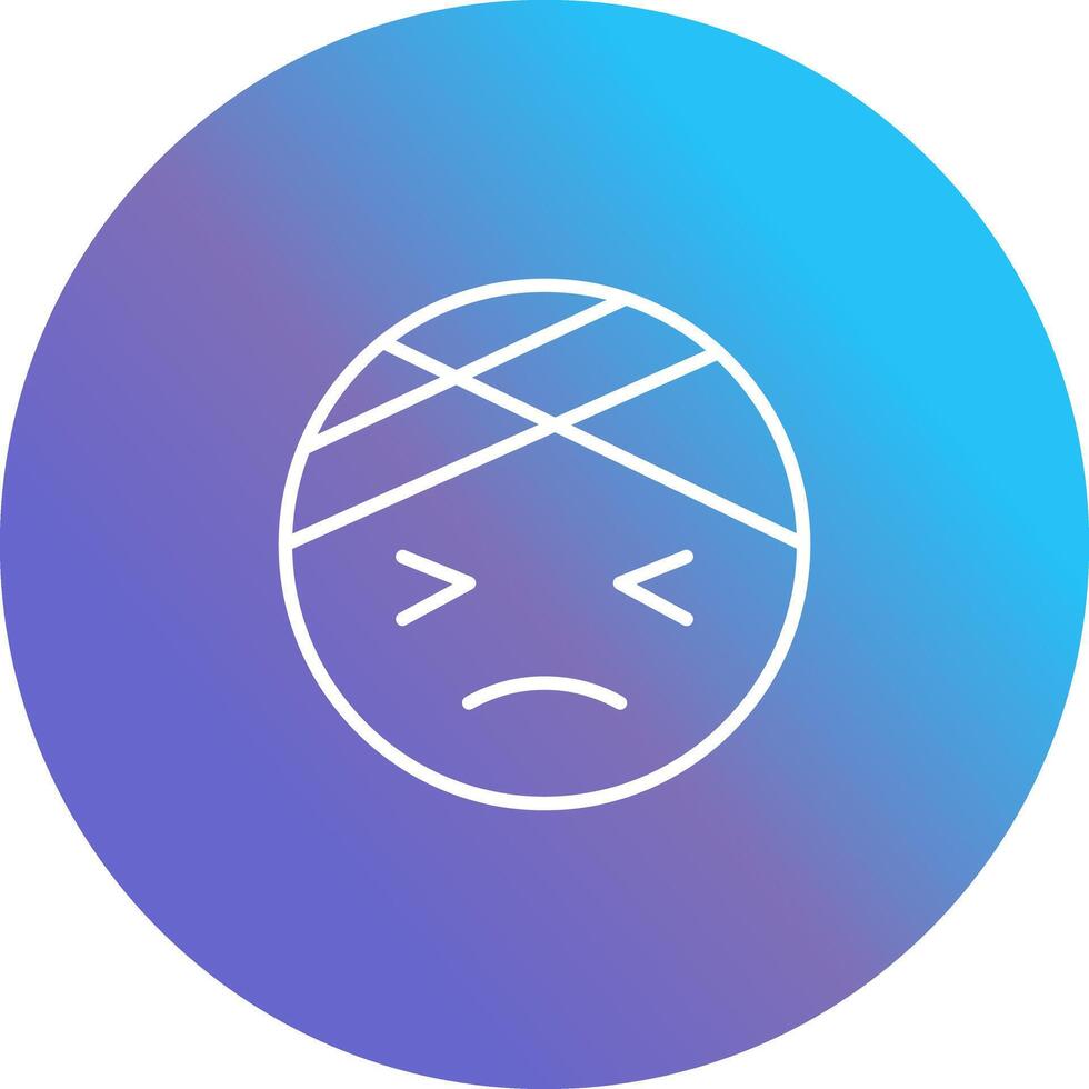 Face with Head-Bandage Icon Design vector