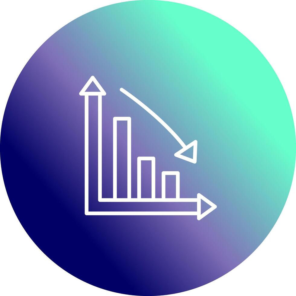 Chart Down Icon Design vector
