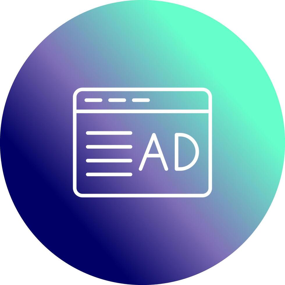 Ad Placement Icon Design vector