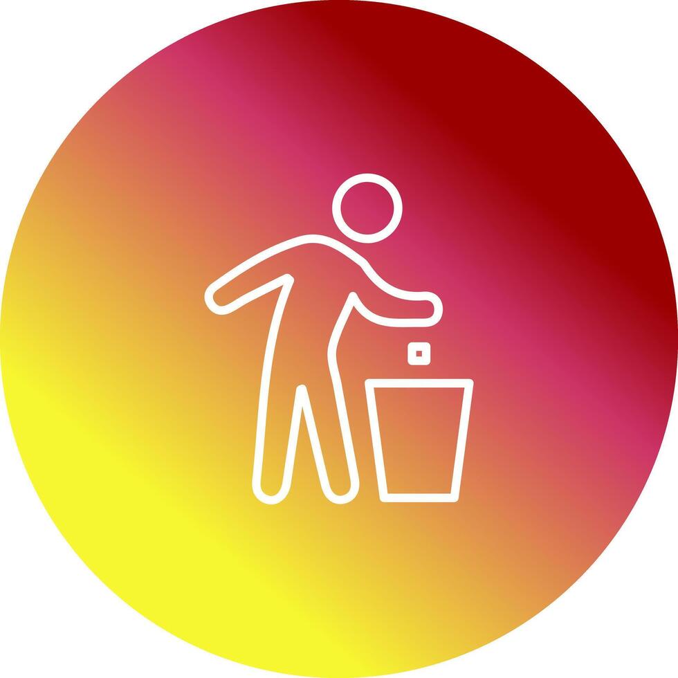 Litter in Bin Sign Icon Design vector