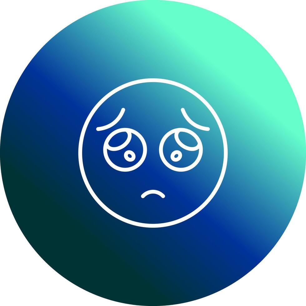 Pleading Face Icon Design vector
