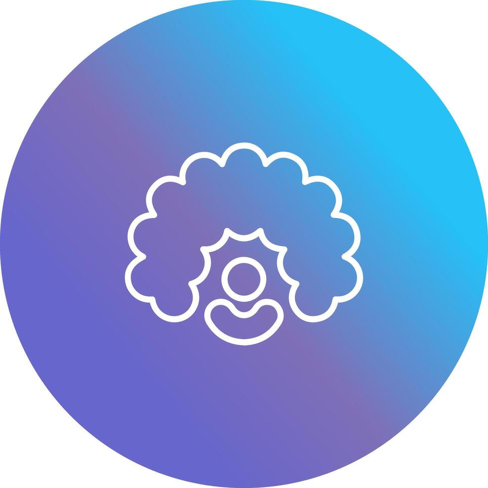 Clown Wig Icon Design vector