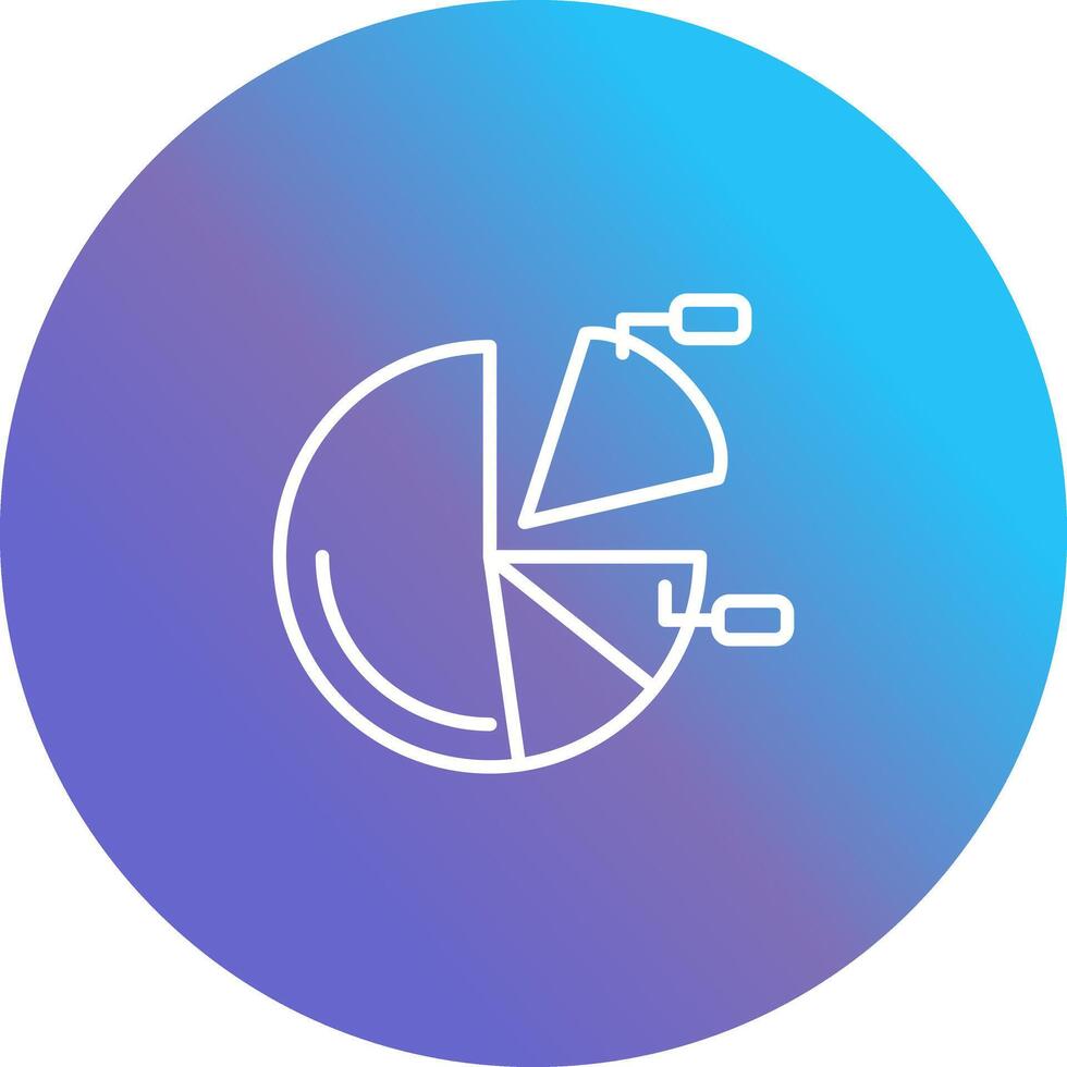 Pie Chart Icon Design vector