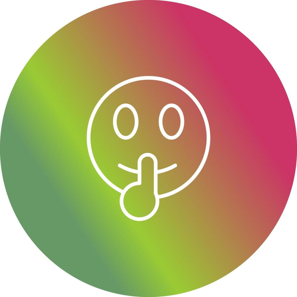 Shushing Face Icon Design vector