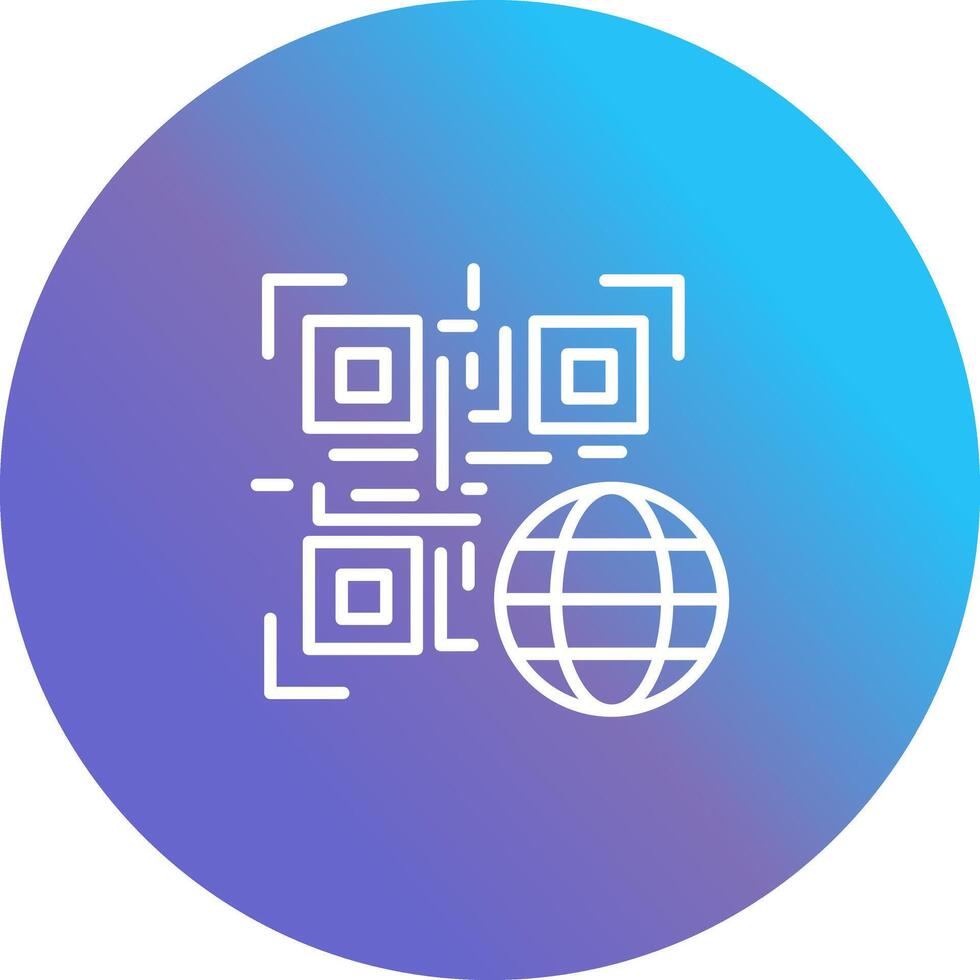 QR Code Website Icon Design vector