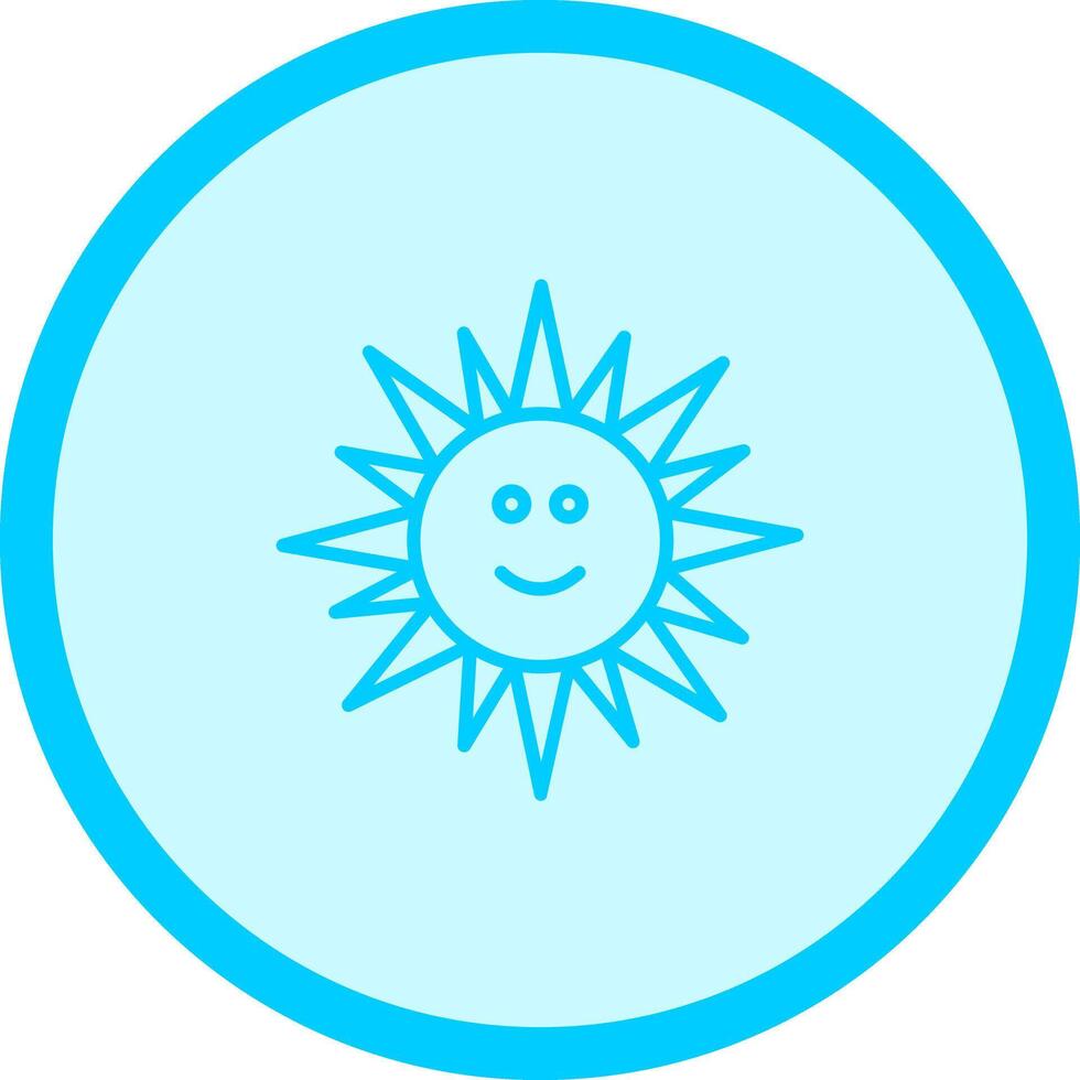 Sun with Face Icon Design vector