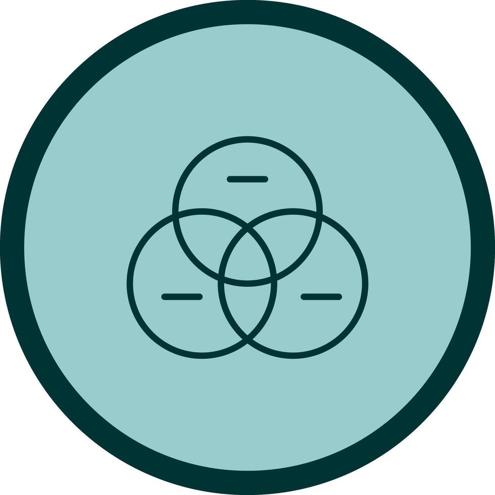 Venn Diagram Icon Design vector