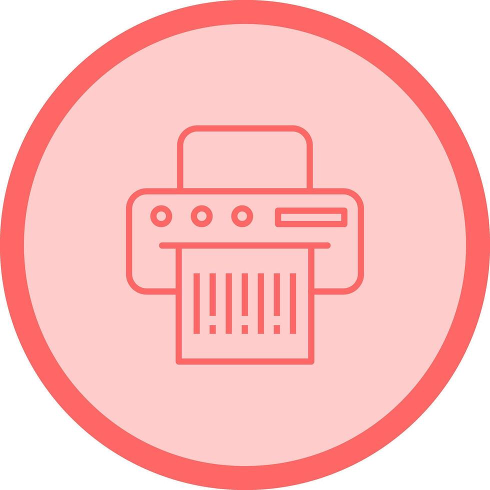 Barcode Printing Icon Design vector