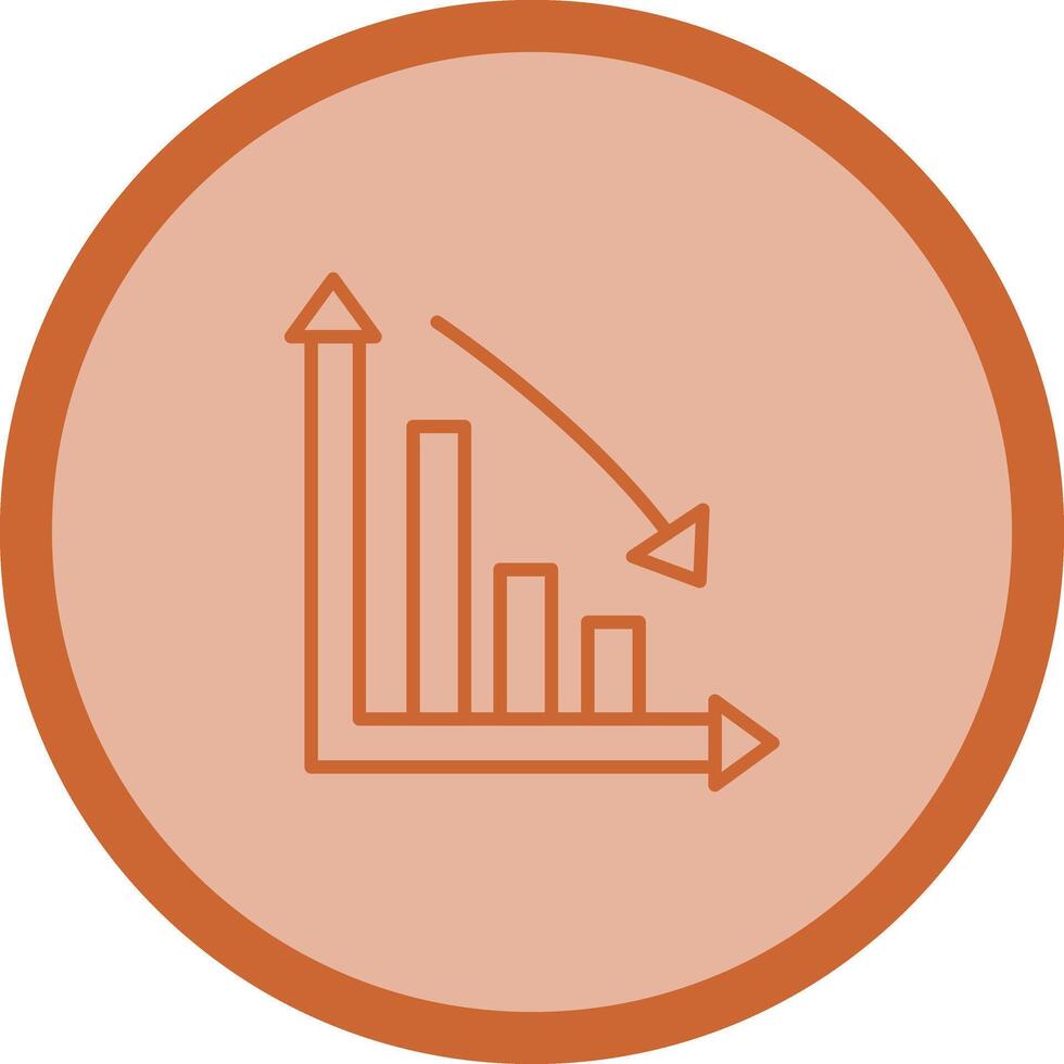 Chart Down Icon Design vector