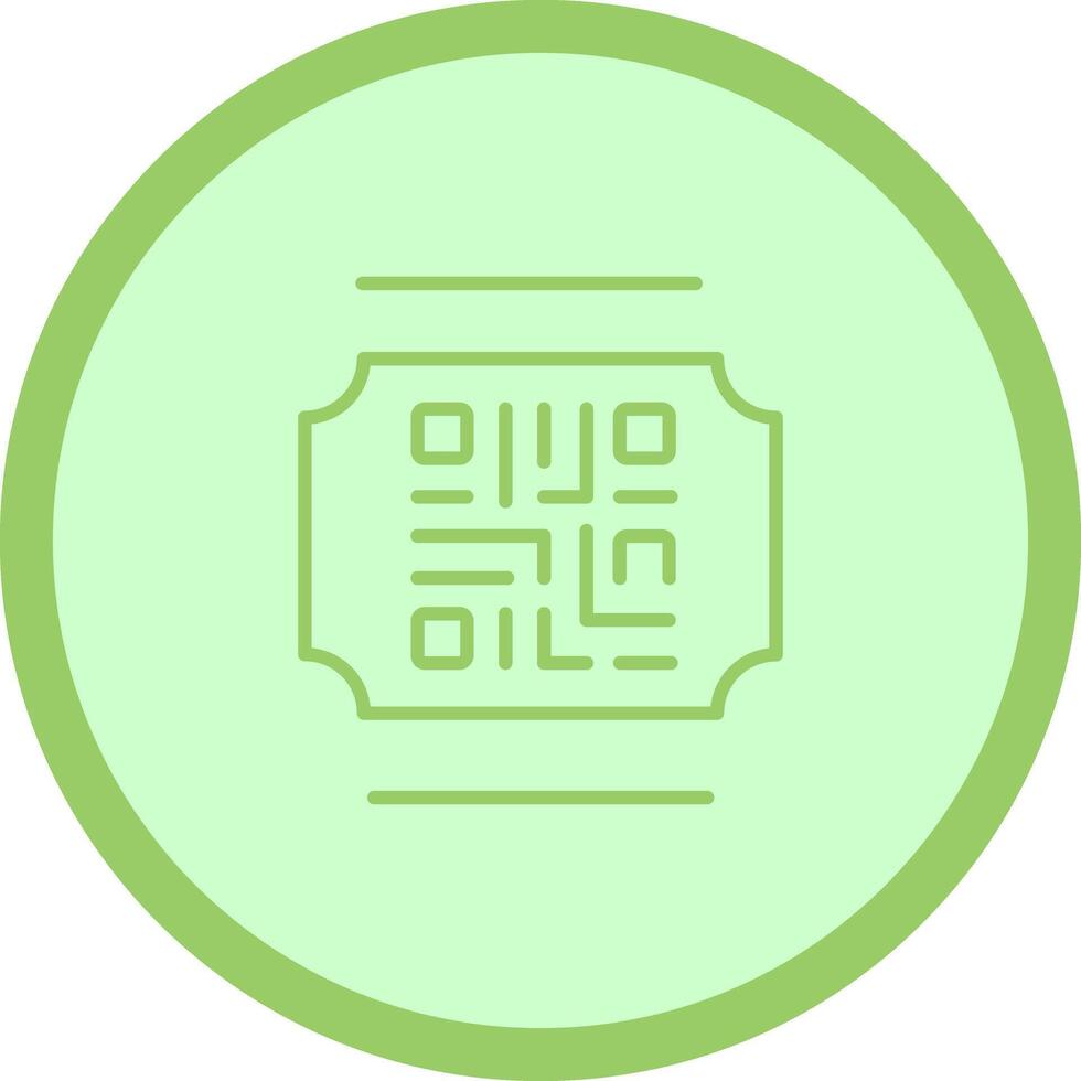 QR Code Ticket Icon Design vector