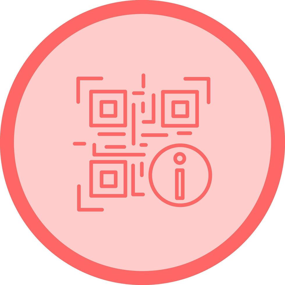 QR Code Information Icon Design vector