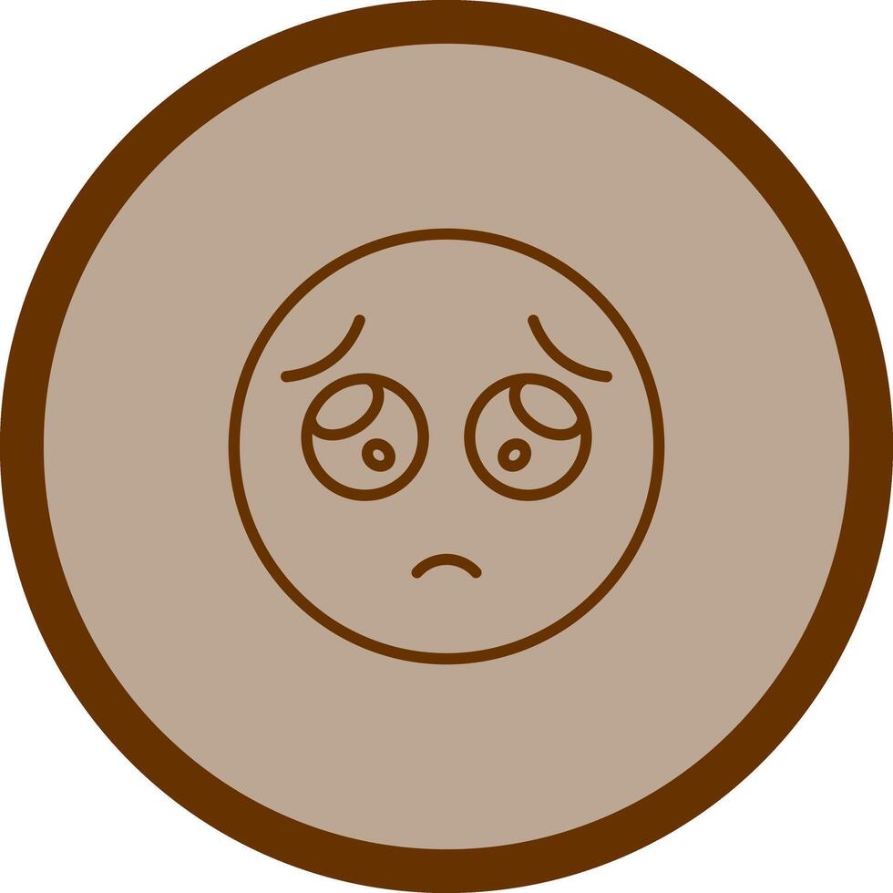 Pleading Face Icon Design vector