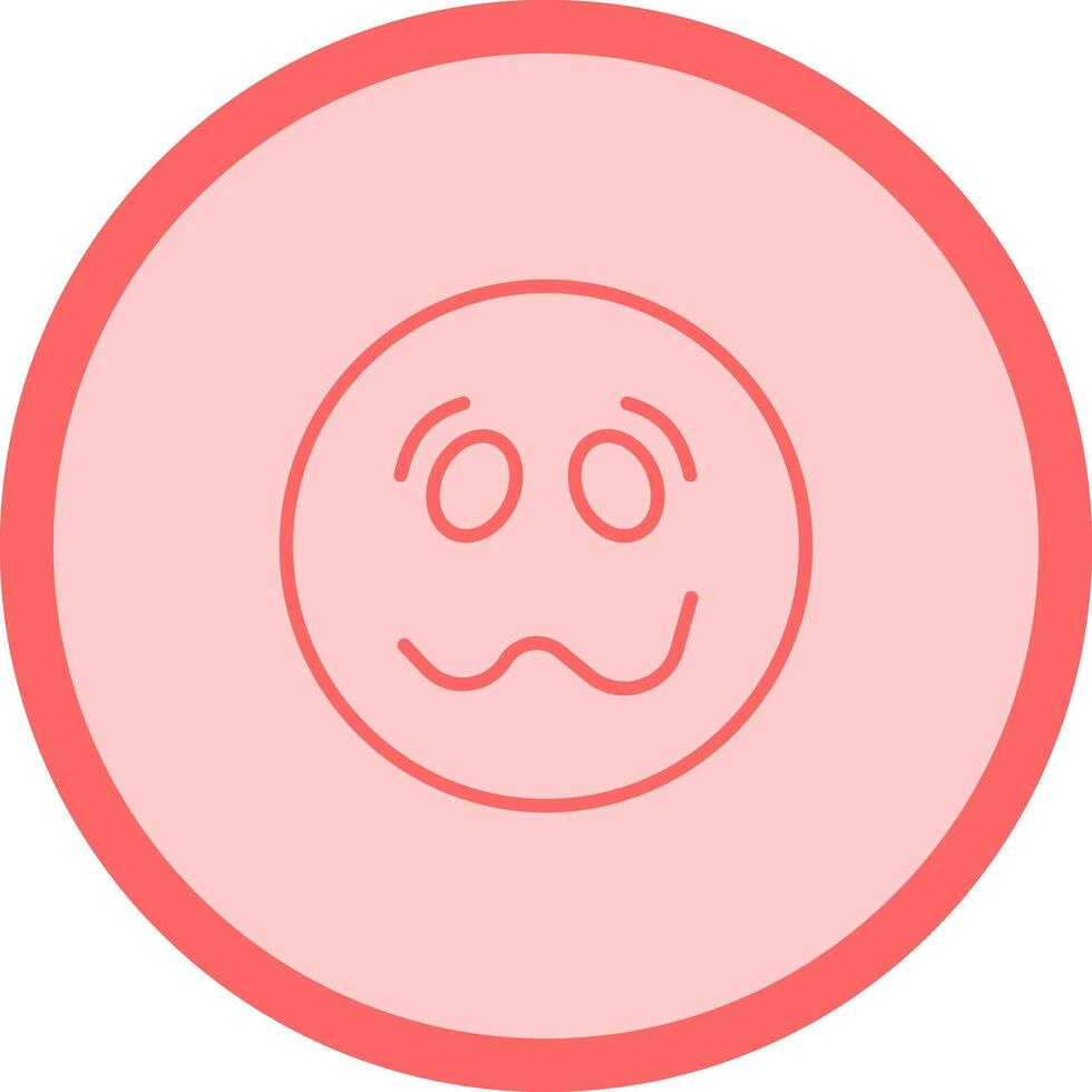 Woozy Face Icon Design vector
