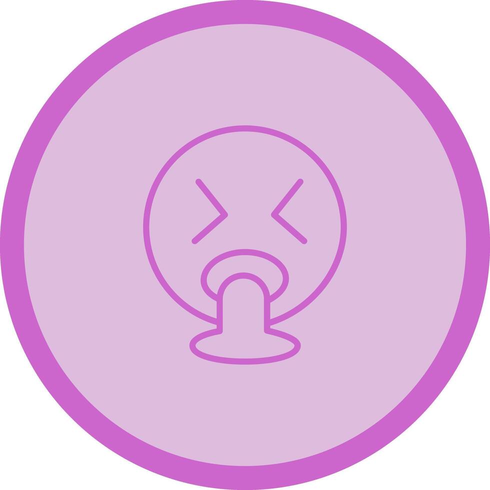 Face Vomiting Icon Design vector