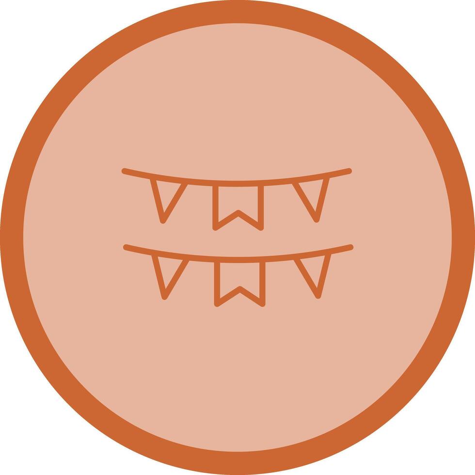 Bunting Flags Icon Design vector