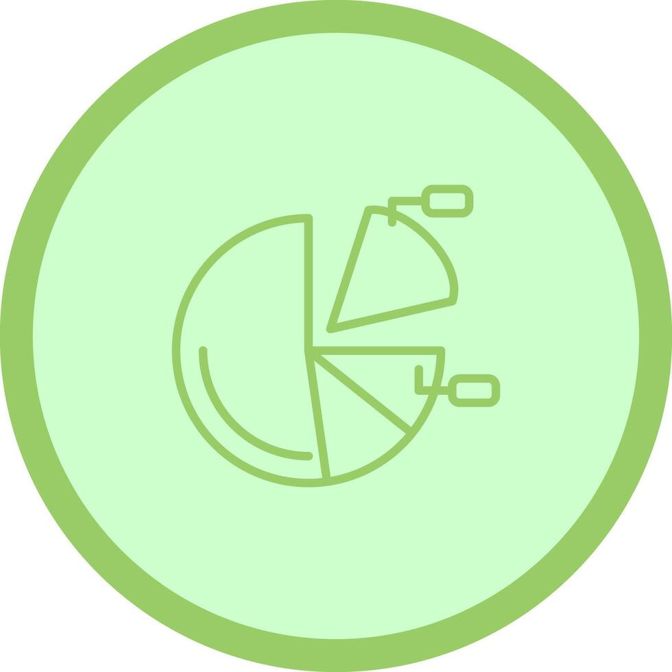 Pie Chart Icon Design vector