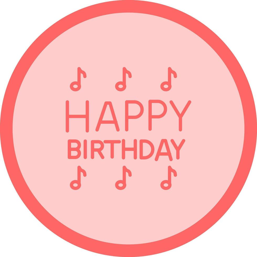 Happy Birthday Song Icon Design vector
