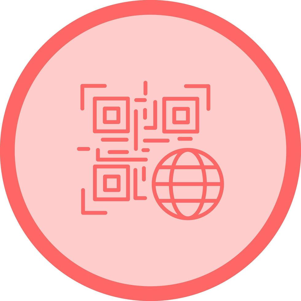 QR Code Website Icon Design vector