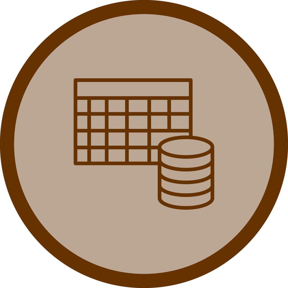 Table Data Icon Design vector