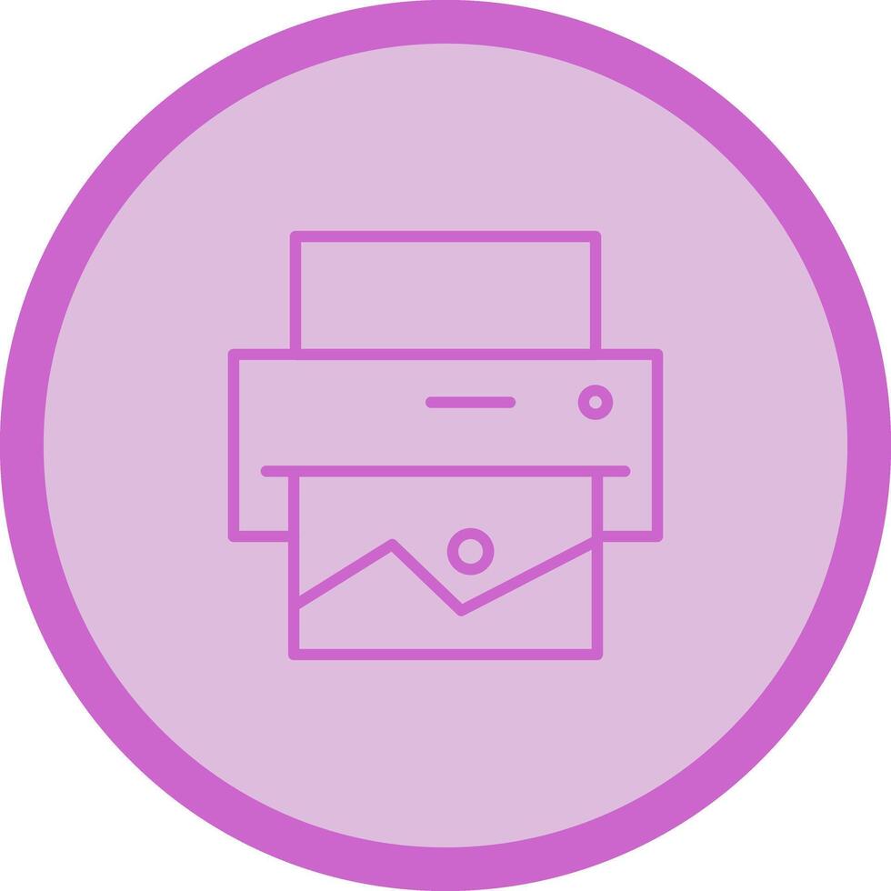 Photo Printing Icon Design vector