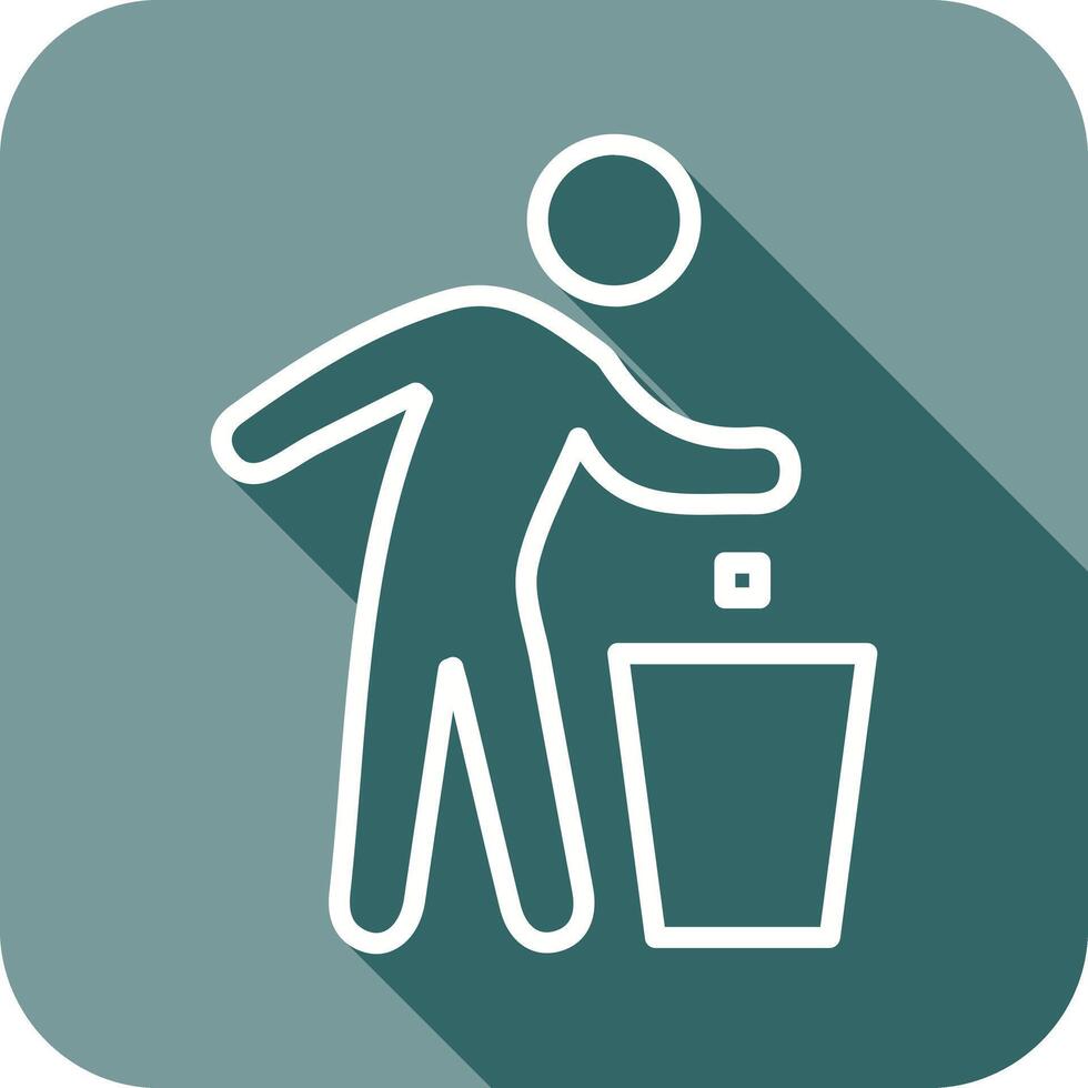 Litter in Bin Sign Icon Design vector