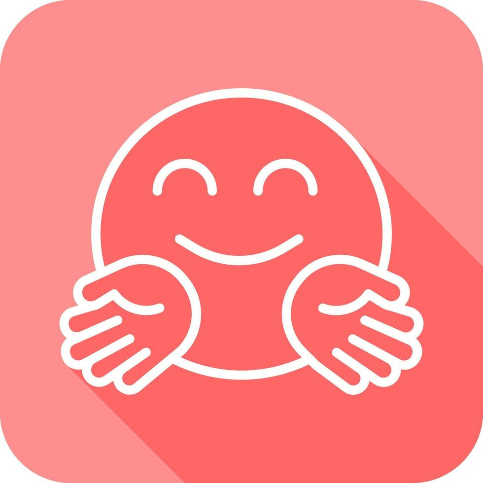 Hugging Face Icon Design vector
