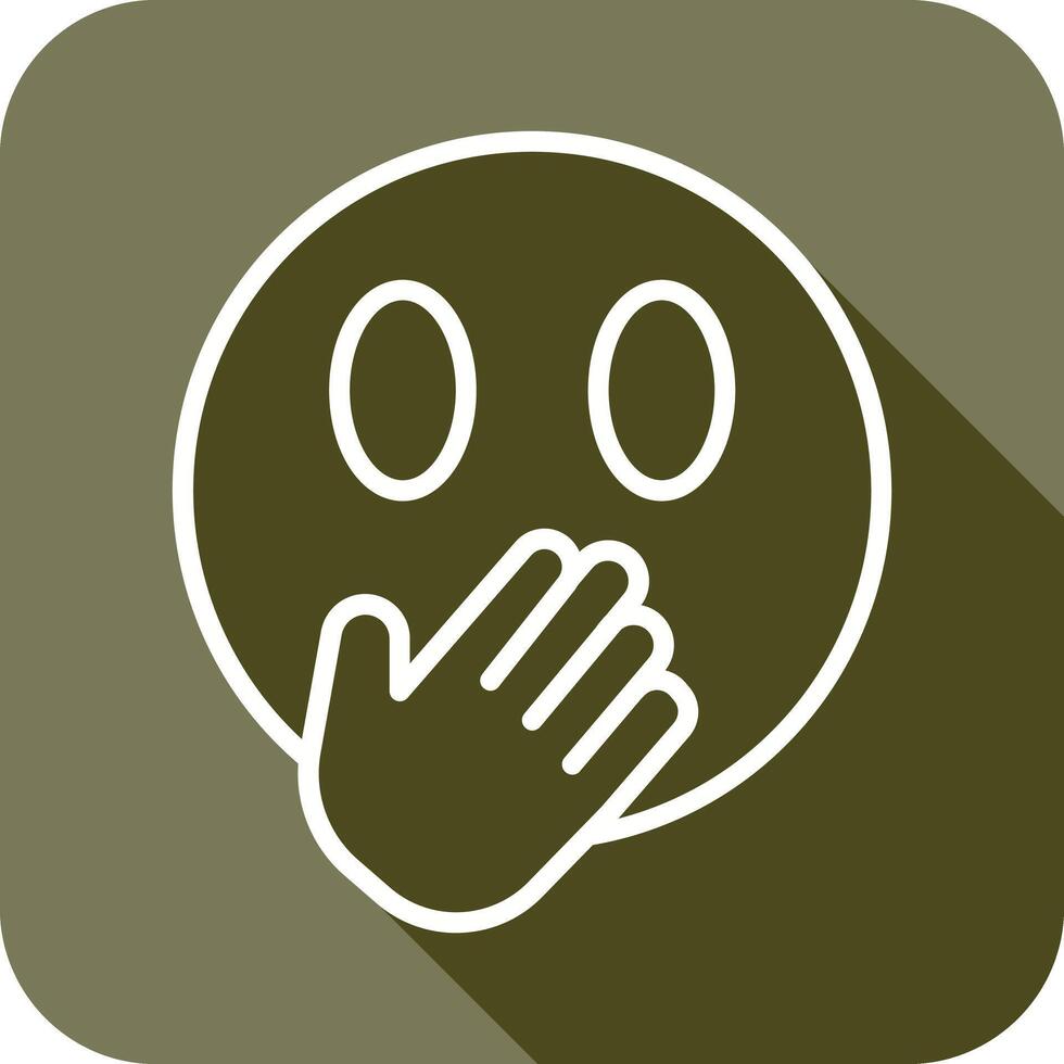 Face with Hand Over Mouth Icon Design vector