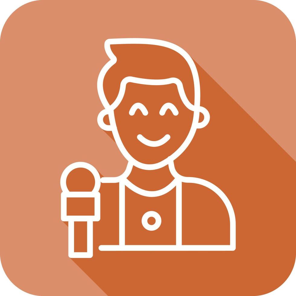 News Correspondent Icon Design vector