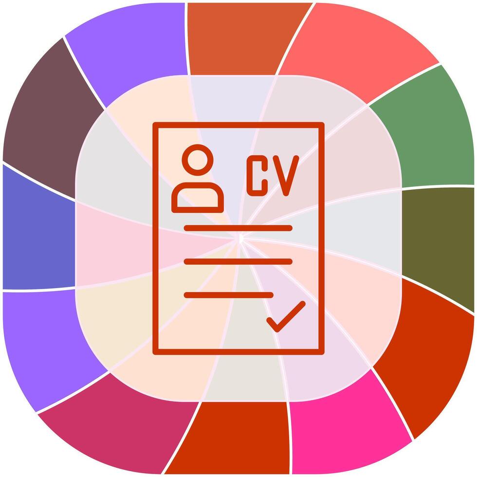 CV Icon Design vector