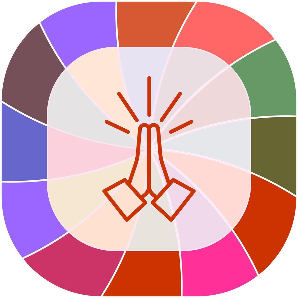 Folded Hands Icon Design vector